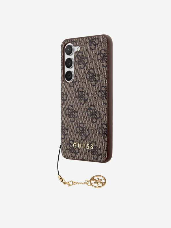 Guess Guess 4G Charm Zadní Kryt pro Samsung Galaxy S23 Brown