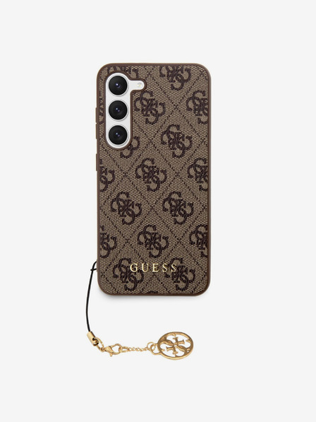 Guess Guess 4G Charm Zadní Kryt pro Samsung Galaxy S23 Brown