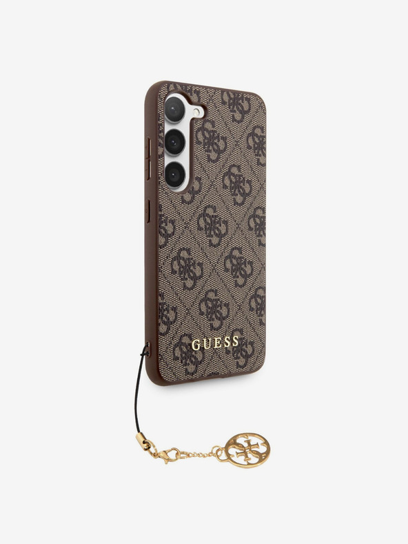 Guess Guess 4G Charm Zadní Kryt pro Samsung Galaxy S23 Brown