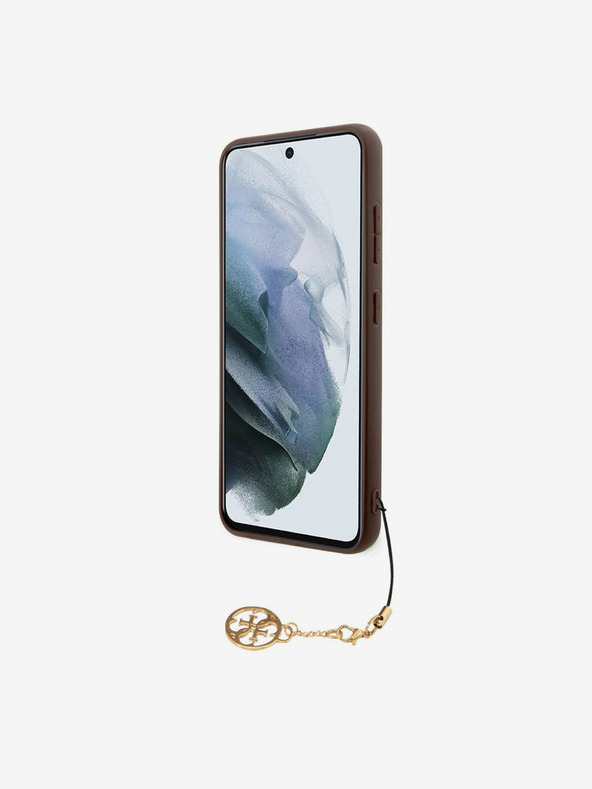 Guess Guess 4G Charm Zadní Kryt pro Samsung Galaxy S23 Brown