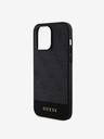 Guess Guess PU 4G Stripe MagSafe Zadní Kryt pro iPhone 15 Pro Black