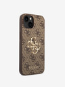 Guess Guess PU 4G Metal Logo Zadní Kryt pro iPhone 14 Brown