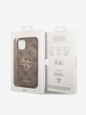 Guess Guess PU 4G Metal Logo Zadní Kryt pro iPhone 14 Brown
