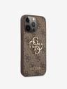 Guess Guess PU 4G Metal Logo Zadní Kryt pro iPhone 13 Pro Brown