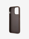Guess Guess PU 4G Metal Logo Zadní Kryt pro iPhone 13 Pro Brown