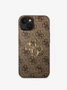 Guess Guess PU 4G Metal Logo Zadní Kryt pro iPhone 15 Brown