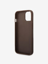 Guess Guess PU 4G Metal Logo Zadní Kryt pro iPhone 15 Brown