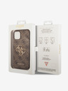 Guess Guess PU 4G Metal Logo Zadní Kryt pro iPhone 15 Brown