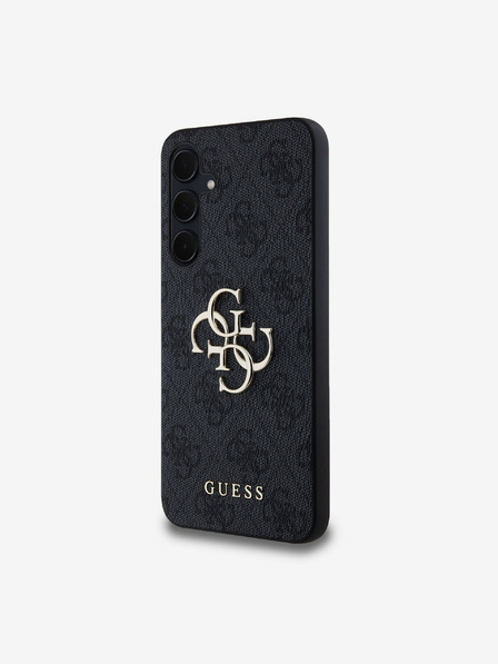 Guess Guess PU 4G Metal Logo Zadní Kryt pro Samsung Galaxy A35 5G Grey