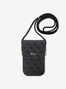 Guess Guess PU 4G Metal Logo Script Taška na Telefon Black