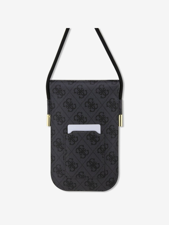 Guess Guess PU 4G Metal Logo Script Taška na Telefon Black