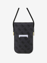 Guess Guess PU 4G Metal Logo Script Taška na Telefon Black