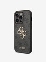 Guess Guess PU 4G Metal Logo Zadní Kryt pro iPhone 15 Pro Grey