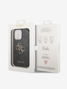 Guess Guess PU 4G Metal Logo Zadní Kryt pro iPhone 15 Pro Grey