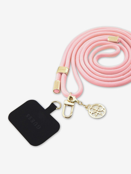 Guess Guess Crossbody Popruh Cord 4G Charm Gold/Pink