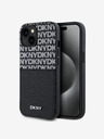 DKNY PU Leather Repeat Pattern Card Pocket Zadní Kryt pro iPhone 14 Black DKNY