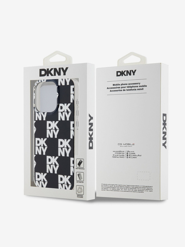 DKNY PC/TPU Checkered Pattern Zadní Kryt pro iPhone 14 Pro Max Black DKNY