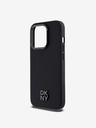 DKNY PU Leather Stack Logo Magsafe Zadní Kryt pro iPhone 14 Pro Max Black DKNY