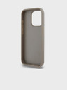 DKNY PU Leather Checkered Pattern and Stripe Zadní Kryt pro iPhone 15 Pro Max Beige DKNY