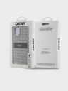 DKNY PU Leather Repeat Pattern Tonal Stripe Zadní Kryt pro iPhone 14 Beige DKNY