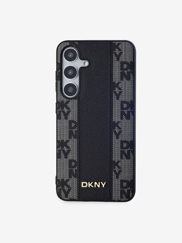 DKNY PU Leather Checkered Pattern Magsafe Zadní Kryt pro Samsung Galaxy S24 Black DKNY
