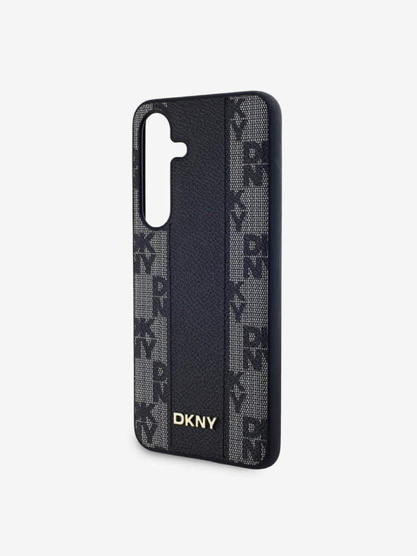 DKNY PU Leather Checkered Pattern Magsafe Zadní Kryt pro Samsung Galaxy S24 Black DKNY