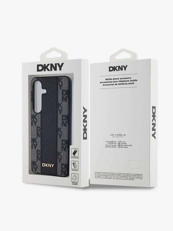 DKNY PU Leather Checkered Pattern Magsafe Zadní Kryt pro Samsung Galaxy S24 Black DKNY