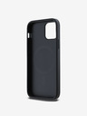 DKNY PU Leather Silver Metal Logo Magsafe Zadní Kryt pro iPhone 12/12 Pro Black DKNY