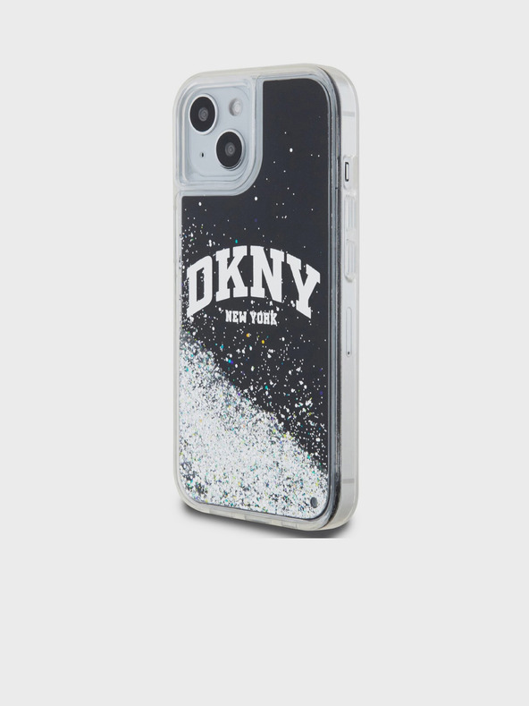 DKNY Liquid Glitter Arch Logo Zadní Kryt pro iPhone 11 Black DKNY