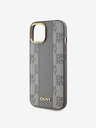 DKNY PU Leather Checkered Pattern Magsafe Zadní Kryt pro iPhone 15 Beige DKNY