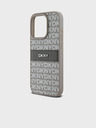 DKNY PU Leather Repeat Pattern Tonal Stripe Zadní Kryt pro iPhone 14 Pro Beige DKNY
