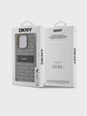 DKNY PU Leather Repeat Pattern Tonal Stripe Zadní Kryt pro iPhone 14 Pro Beige DKNY