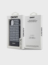 DKNY PU Leather Repeat Pattern Bottom Stripe MagSafe Zadní Kryt pro iPhone 13 Black DKNY