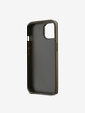 DKNY PU Leather Stack Logo Wrist Strap Zadní Kryt pro iPhone 13 Brown DKNY