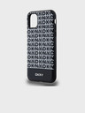 DKNY PU Leather Repeat Pattern Bottom Stripe MagSafe Zadní Kryt pro iPhone 11 Black DKNY