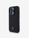 DKNY PU Leather Stack Logo Magsafe Zadní Kryt pro iPhone 15 Pro Max Black DKNY