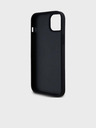 DKNY PU Leather Repeat Pattern Tonal Stripe Zadní Kryt pro iPhone 15 Plus Black DKNY
