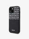 DKNY PU Leather Repeat Pattern Card Pocket Zadní Kryt pro iPhone 15 Black DKNY