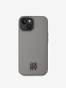DKNY PU Leather Stack Logo Magsafe Zadní Kryt pro iPhone 15 Grey DKNY
