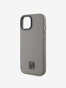DKNY PU Leather Stack Logo Magsafe Zadní Kryt pro iPhone 15 Grey DKNY