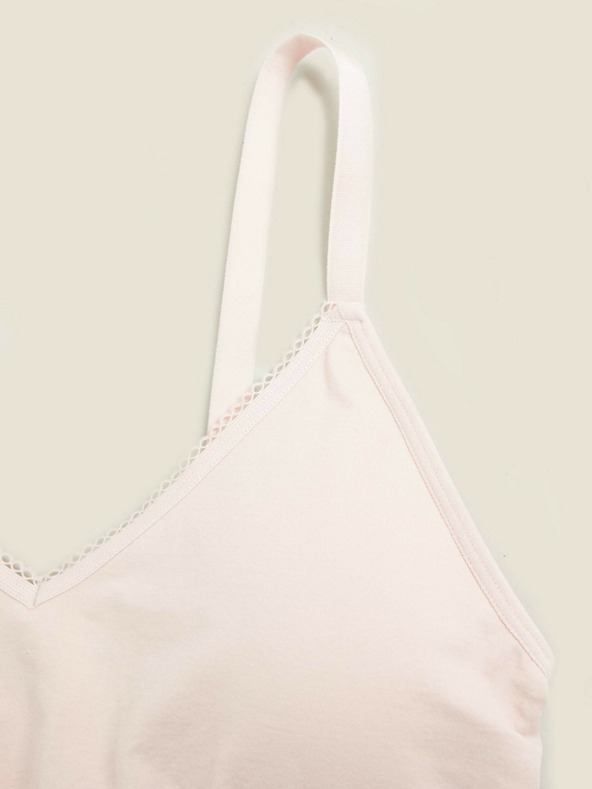 Marks & Spencer Sada tří dámských bezešvých podprsenek v šedé, světle růžové a tmavě modré barvě Marks & Spencer