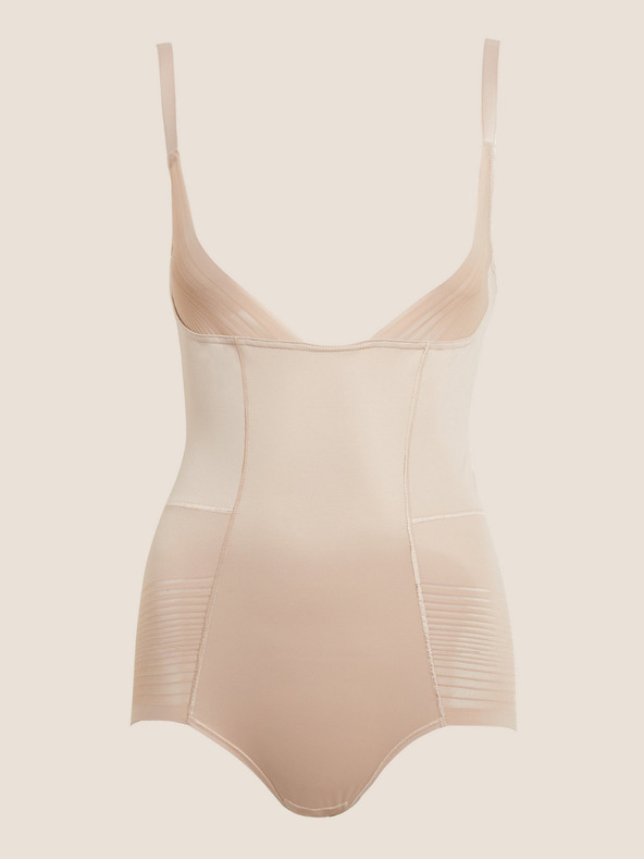 Marks & Spencer Průsvitné pruhované zpevňující body Wear Your Own Bra Body Marks & Spencer béžová