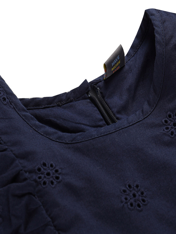 NAX Tmavě modré holčičí šaty NAX Dirvo