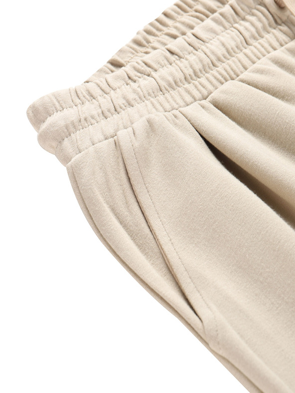 NAX Světle hnědé dámské kalhoty NAX Lacera