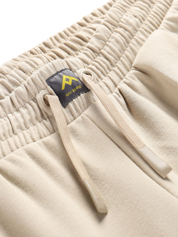 NAX Světle hnědé dámské kalhoty NAX Lacera