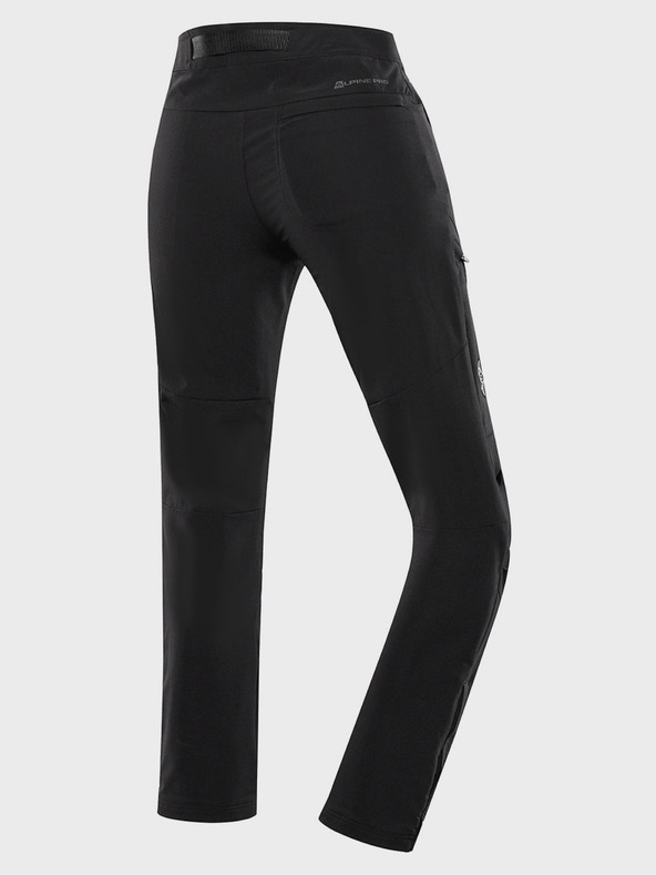 ALPINE PRO Černé dámské softshellové kalhoty s DWR úpravou Alpine Pro Akana