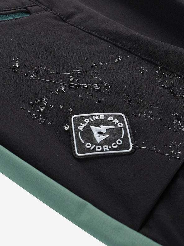 ALPINE PRO Zelené pánské softshellové kalhoty Alpine Pro Akan