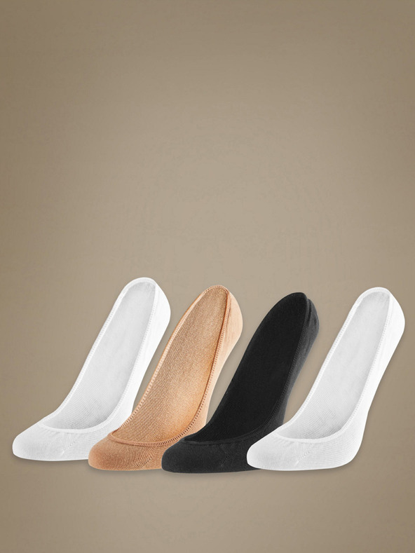 Marks & Spencer 4 ks nízkých šlapek Marks & Spencer bílá