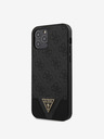 Guess Guess PU 4G Triangle Zadní Kryt pro iPhone 12/12 Pro 6.1 Grey