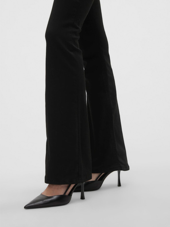 Vero Moda Černé dámské flared fit džíny Vero Moda Flash
